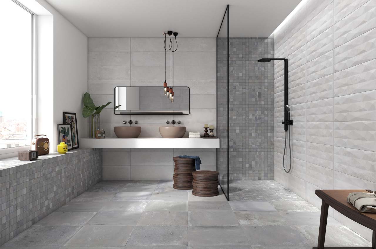 Fabrika White Cloud Plain Ceramic Tile 250x750mm
