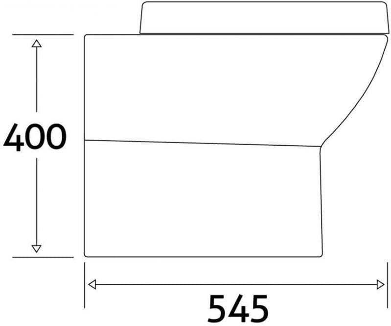 Alfrick Back To Wall Toilet with Soft Close Wrap Over Seat