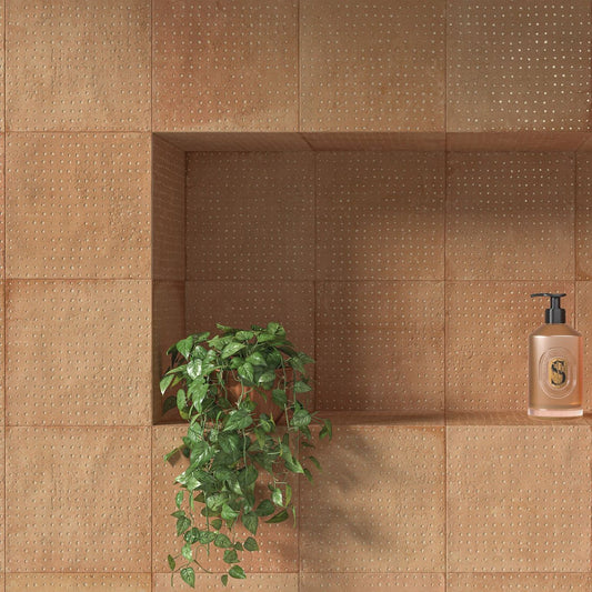 Pedro Clay Decor Spot Matt Porcelain Tile 223x223mm