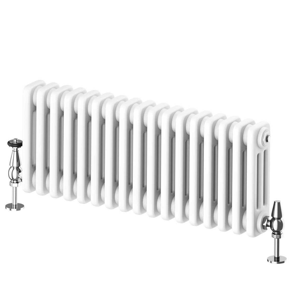 Upton White Triple Horizontal Column Radiator 300x785mm