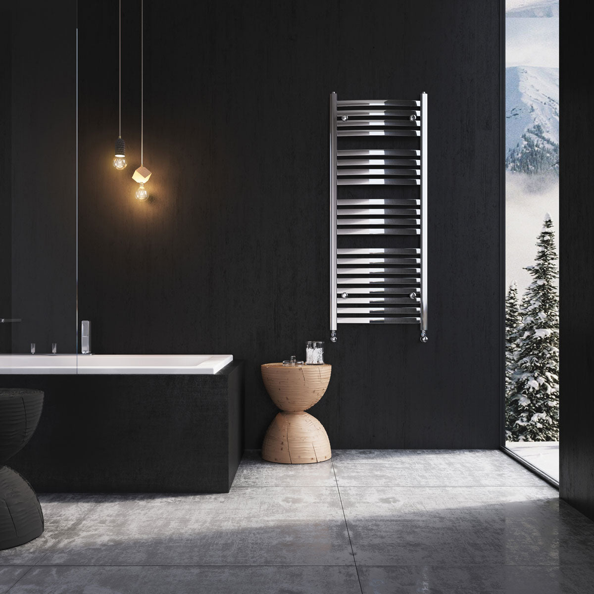 Skye Chrome Heated Towel Rail 1180x500mm