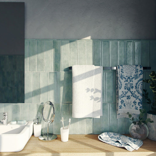 Navajo Glass Gloss Ceramic Brick Tile 75x300mm