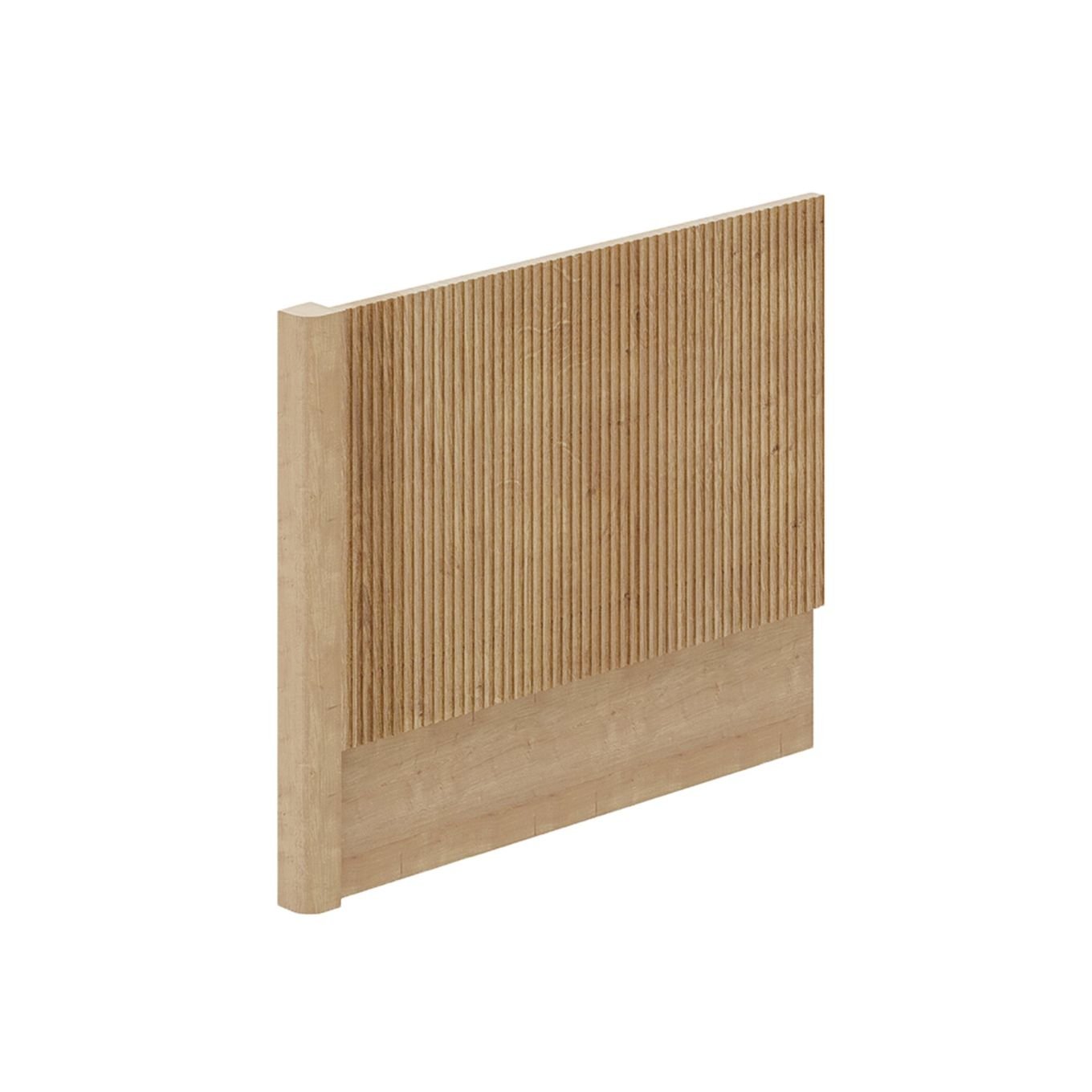 Revel Ribbed Natural Oak End Bath Panel & Corner Post 800mm