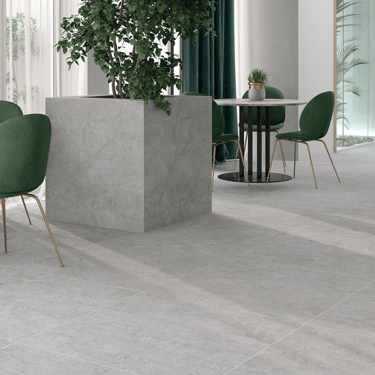 Donovan Silver Concrete Effect Porcelain Tile 900x900mm