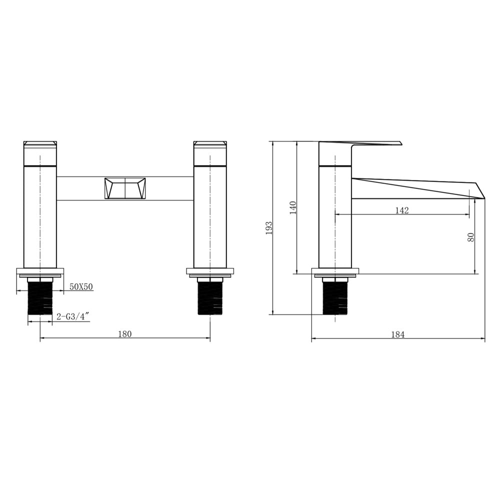 Ike Chrome Bath Shower Mixer Tap