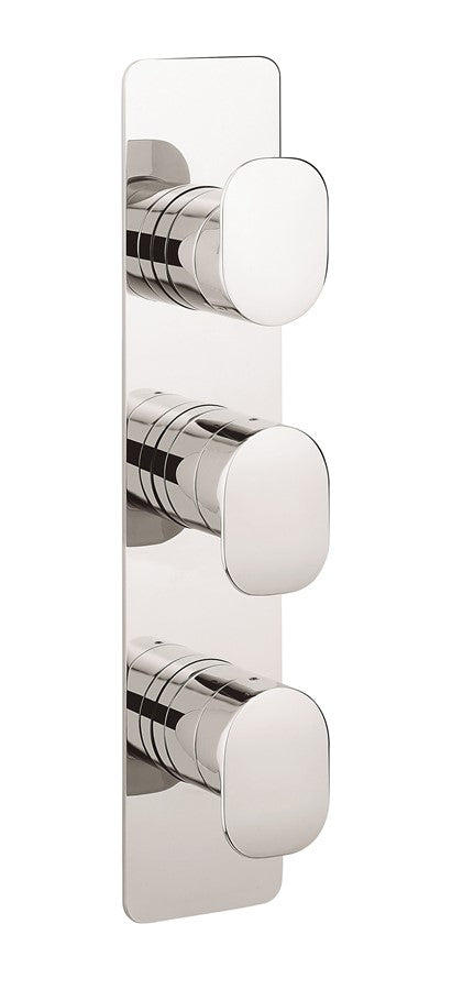 ZERO 2 - 2 Outlet 3 Handle Concealed Thermostatic Shower Valve Portrait 