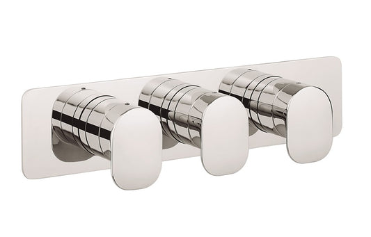 ZERO 2 - 3 Outlet 3 Handle Concealed Thermostatic Shower Valve Landscape 