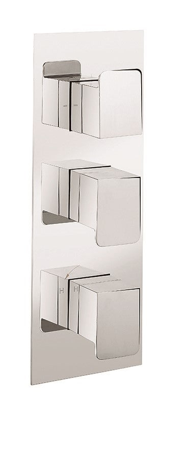 ZERO 3 - 2 Outlet 3 Handle Concealed Thermostatic Shower Valve Portrait 