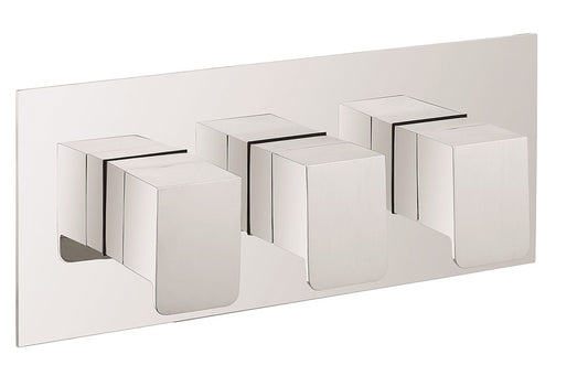 ZERO 3 - 2 Outlet 3 Handle Concealed Thermostatic Shower Valve Landscape