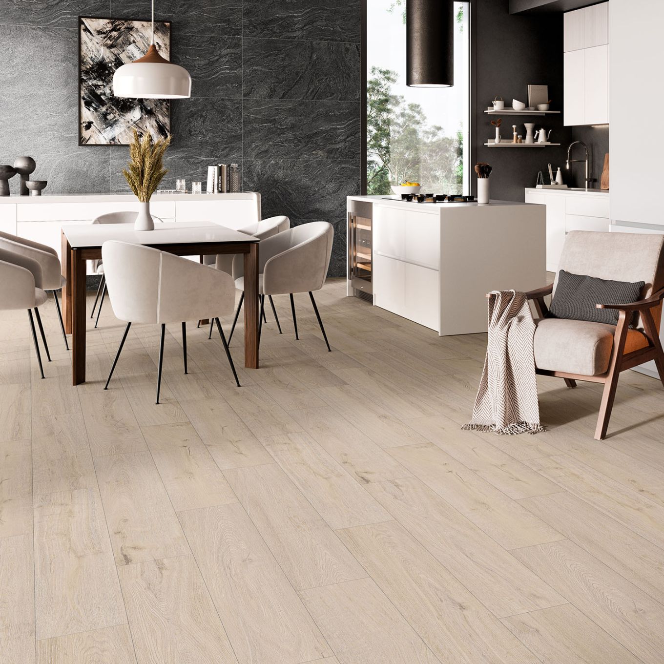 Canterbury Elm Lappato Porcelain Wood Effect Tile 1200x220mm
